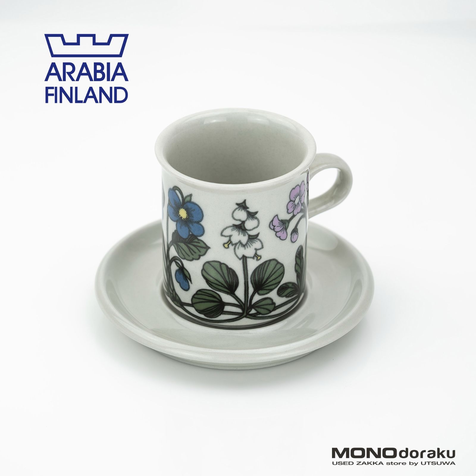 アラビア ARABIA フローラ Flora カップ＆ソーサー エステリ トムラ 北欧ヴィンテージ フィンランド製