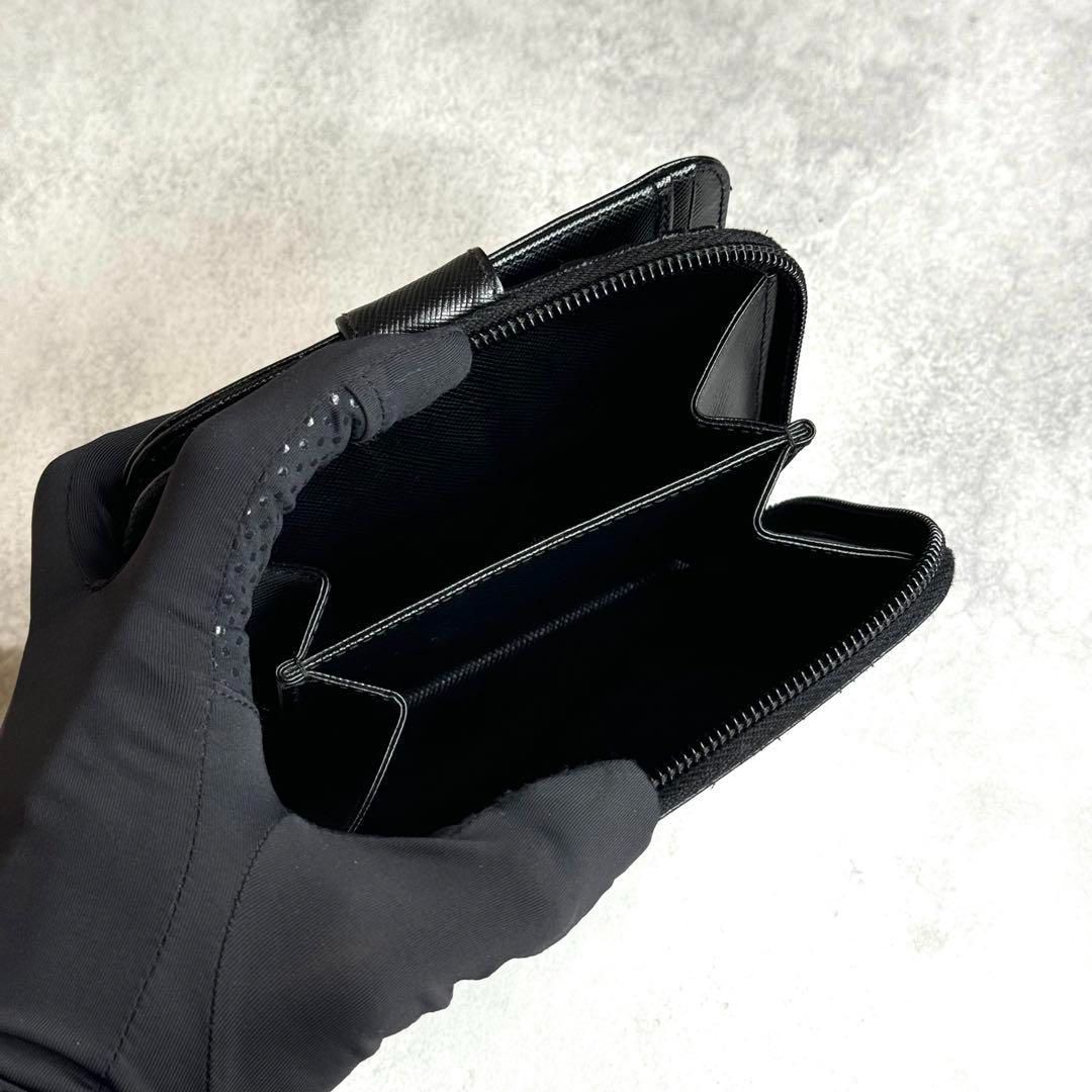 レア　PRADA サフィアーノ　トライアングル　コンパクトウォレット　ブラック 楽天市場】【ｸｰﾎﾟﾝ5%OFF】プラダ／PRADA ”サフィアーノトライアングル