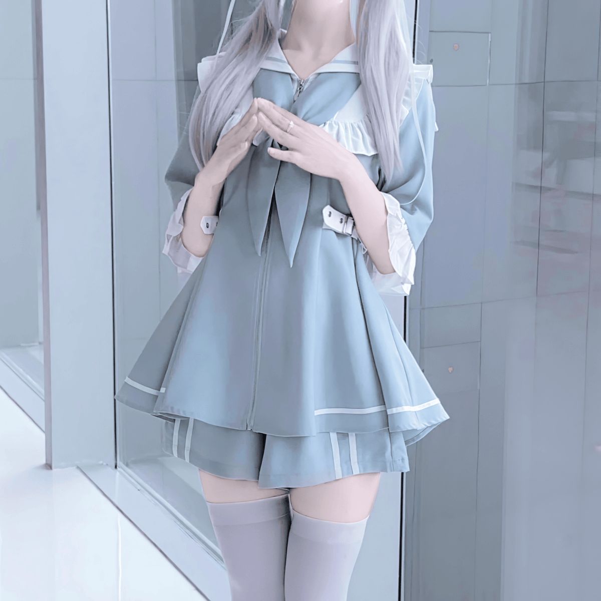 メイド風 リボン付き