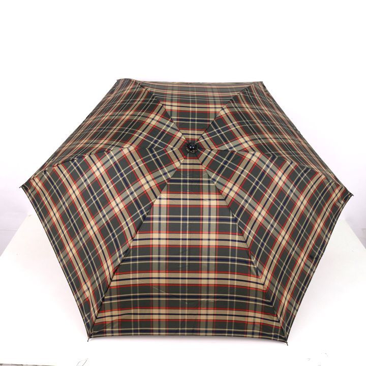 チェック柄 折りたたみ傘 ベージュ （BURBERRY チェック柄