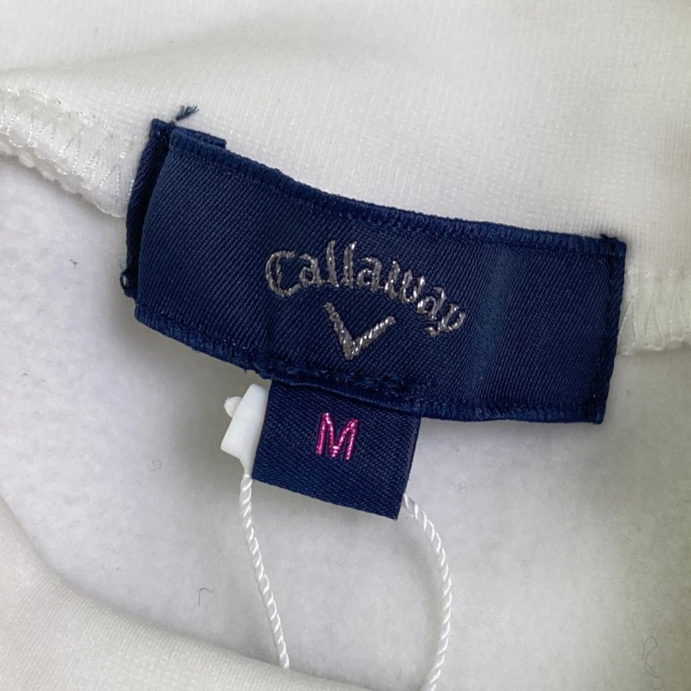 サイズ：M CALLAWAY キャロウェイ 2023年 裏起毛 ハイネック 長袖Tシャツ  ホワイト系 [240101480469] ゴルフウェア レディース ストスト サイズ：M CALLAWAY キャロウェイ 2023年 裏起毛 ハイネック