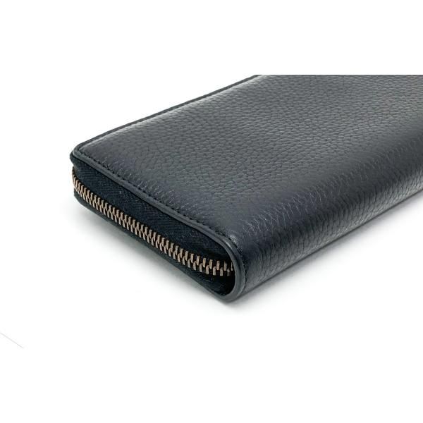 GUCCI グッチ GGマーモント 黒 ブラック カーフ ラウンドファスナー長