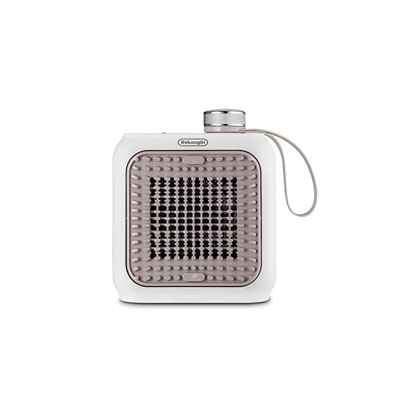 De Longhi デロンギ ファンヒーター カプスーラデスク HFX12D03-BG セラミックヒーター 足もと 手さき イタリアンデザイン 静音 コンパクト 独自グリッド設計 取り外し フィルター サンドベージュ デロンギファミリー 0