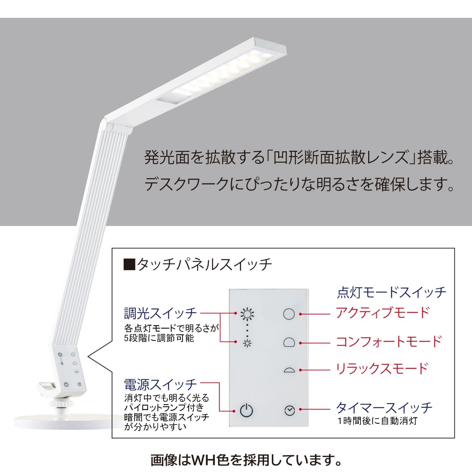 在庫処分】PCL-011WH ホワイト LEDスタンドライト イルミネーター LEDライト デスクライト 学習デスク) 勉強机 (学習机  KOIZUMI コイズミファニテック - メルカリ