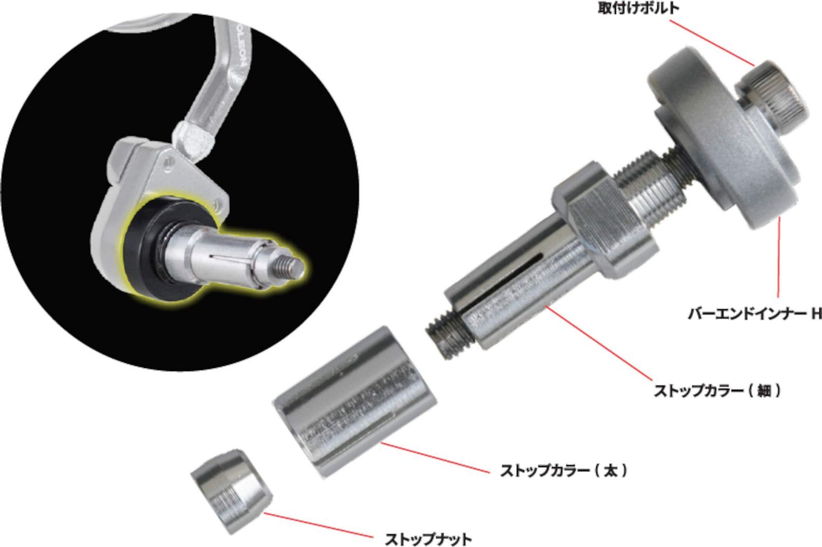 tanax タナックスナポレオンバーエンドミラーセット 楽天市場】タナックス NP-014 バーエンドミラー H1 取付具セット