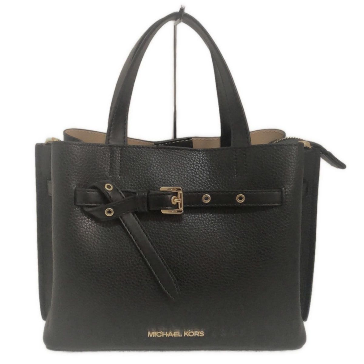 MICHAEL KORS(マイケルコース) ハンドバッグ - 黒 レザー - メルカリ