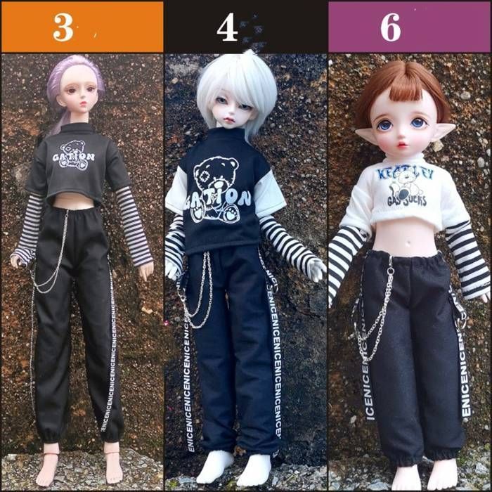 ドール服 人形服 Tシャツ 即購入OK パンツ 1/6 BJD人形用 1/3