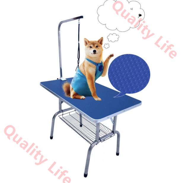 トリミングテーブル トリミング台 卓上サイズ96cm×56cm 高さ80cm 耐荷重200kg 大型犬 小型犬 中型犬 猫 折畳機能 静電気防止 美容テーブル