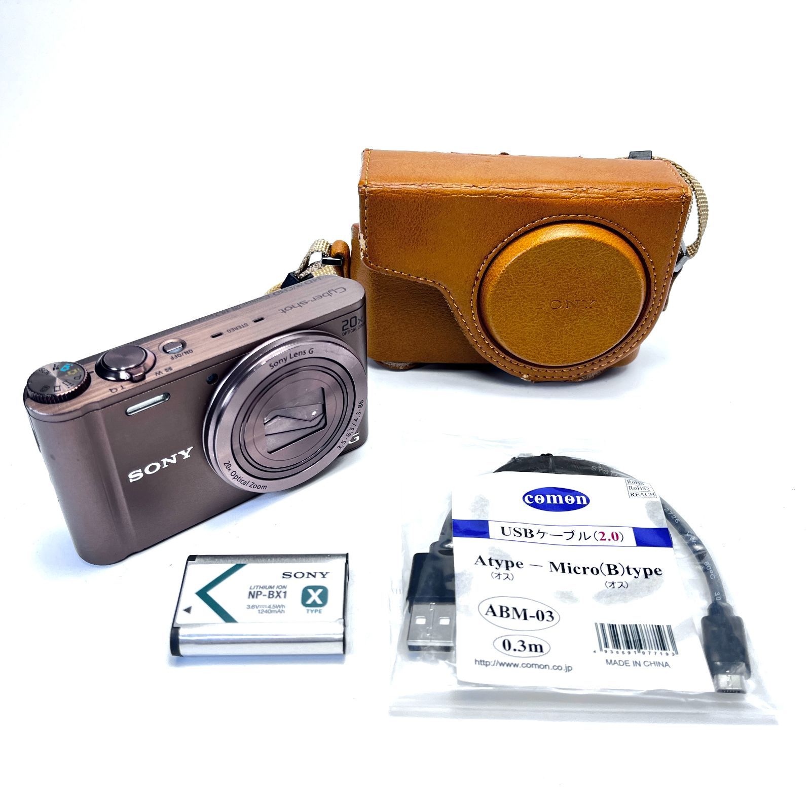 SONY Cyber-shot DSC-WX300 デジタルカメラ ブラウン 1820万画素 光学20倍ズーム ケース付