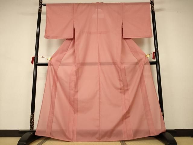 平和屋着物＊夏物 色無地 絽 遠州茶色 洗える着物 ♥ AABB2561jd