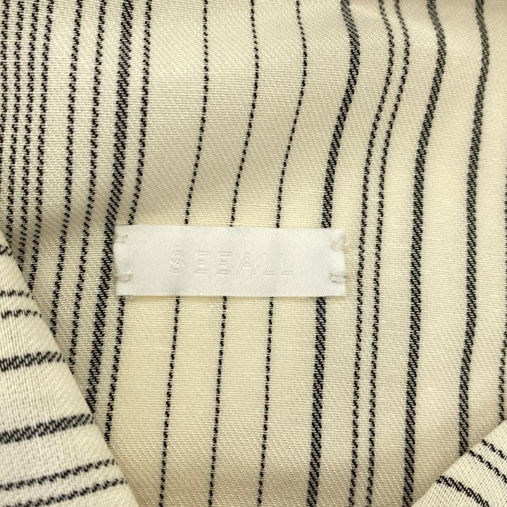 SEEALL シーオール SAU21 PT193 ストライプパンツ メンズ ベージュ 3 DECORATOM_COM_BR