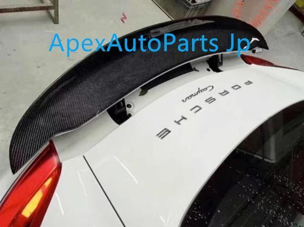 ポルシェ ケイマン 981 2013 - 2015年 カーボン リア トランクスポイラー リアウイング リアスポイラー 外装カスタム