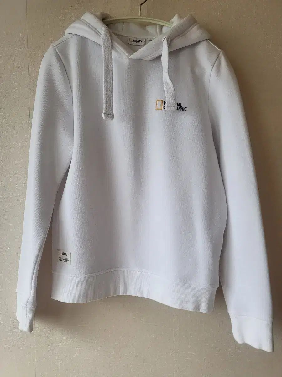 National Geographic ナショナルジオグラフィック 白 裏起毛 フード付きTシャツ