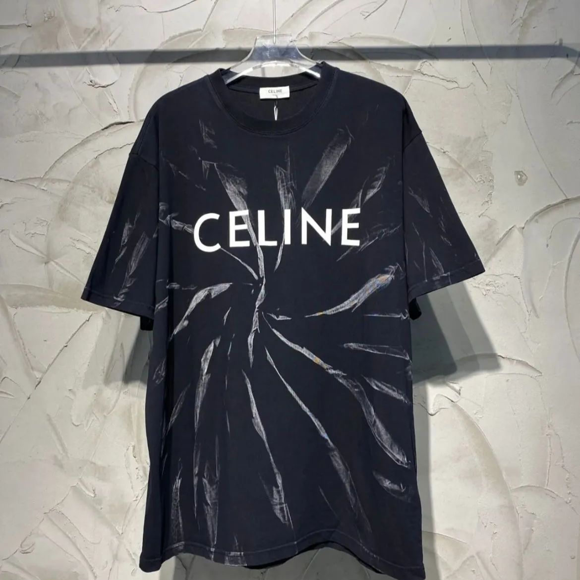 CELINE タイダイロゴプリントルーズフィットTシャツ メンズ