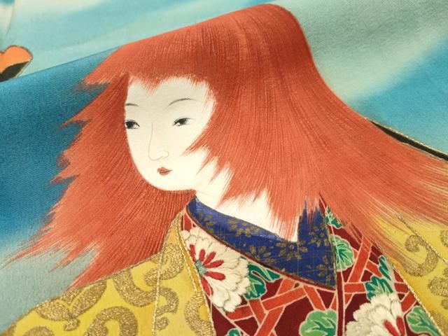 平和屋着物●アンティーク　大正ロマン　振袖　御所時文　金彩　正絹　逸品　AAAZ3285np 平和屋着物○アンティーク 大正ロマン 振袖 御所時文 金彩 正絹 逸品