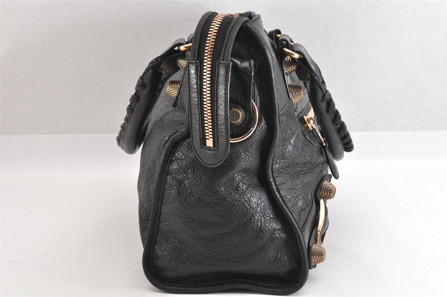 バレンシアガ ジャイアントシティ 黒 レザー バッグ ハンド