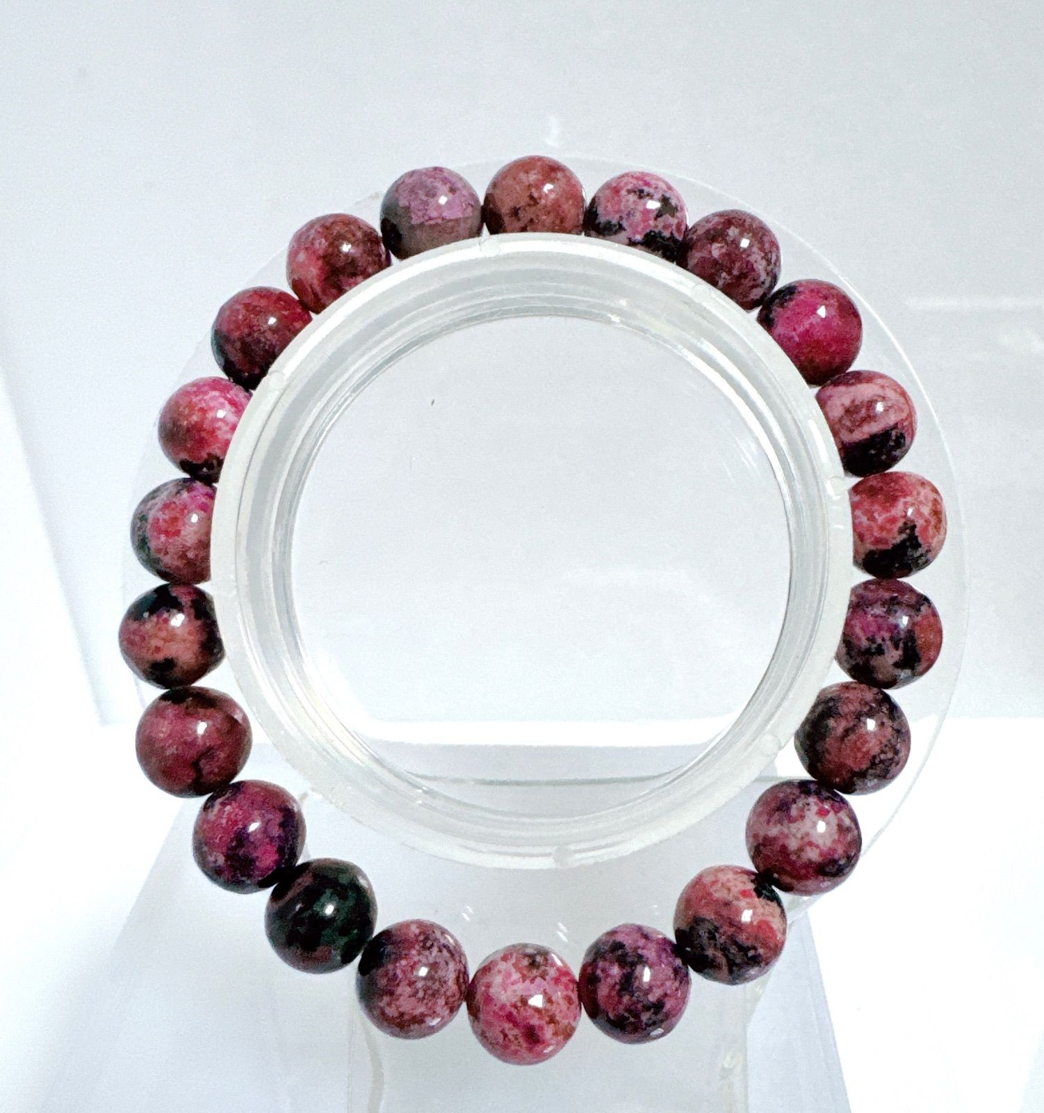 ピンクスギライトブレスレット杉石ブレスレットNO25-2376鑑別付き