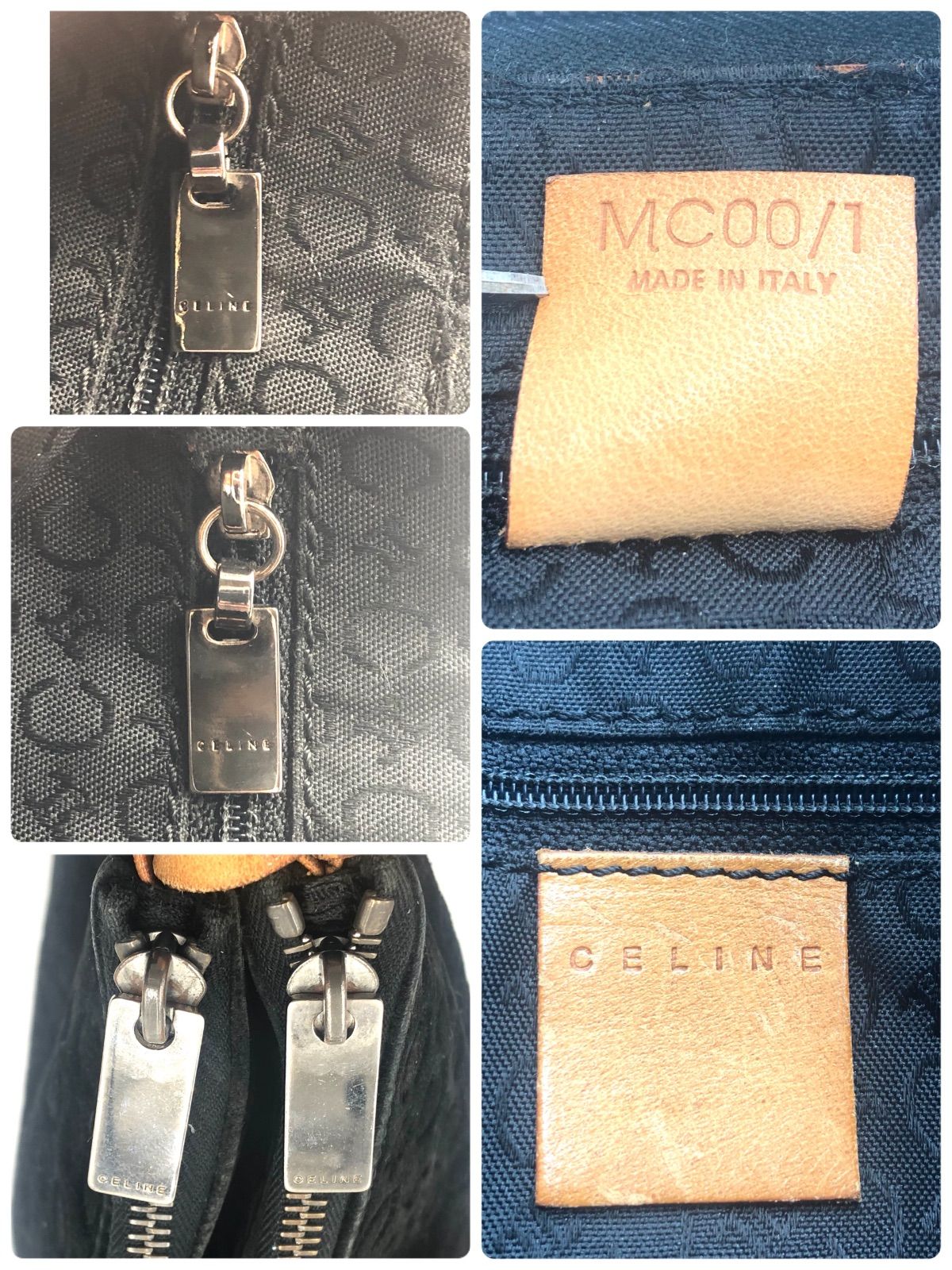 CELINE セリーヌ Cマカダム ボディバッグ ショルダー スエード×レザー CELINE セリーヌ Cマカダム ボディバッグ ショルダー スエード