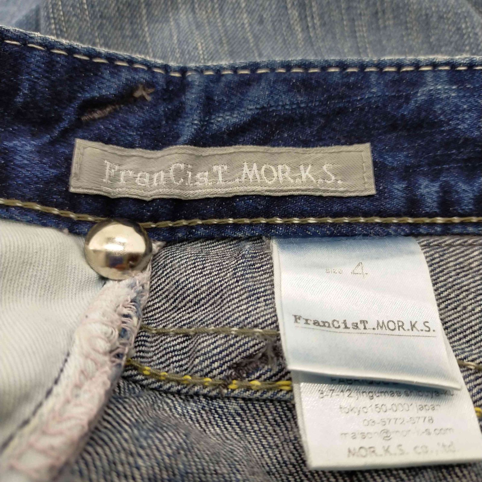 Francist MOR.K.S フランシストモークス　ダメージ加工　デニム　4 FranCisT_MOR.K.S.（デニム/ジーンズ）のフリマアイテム一覧