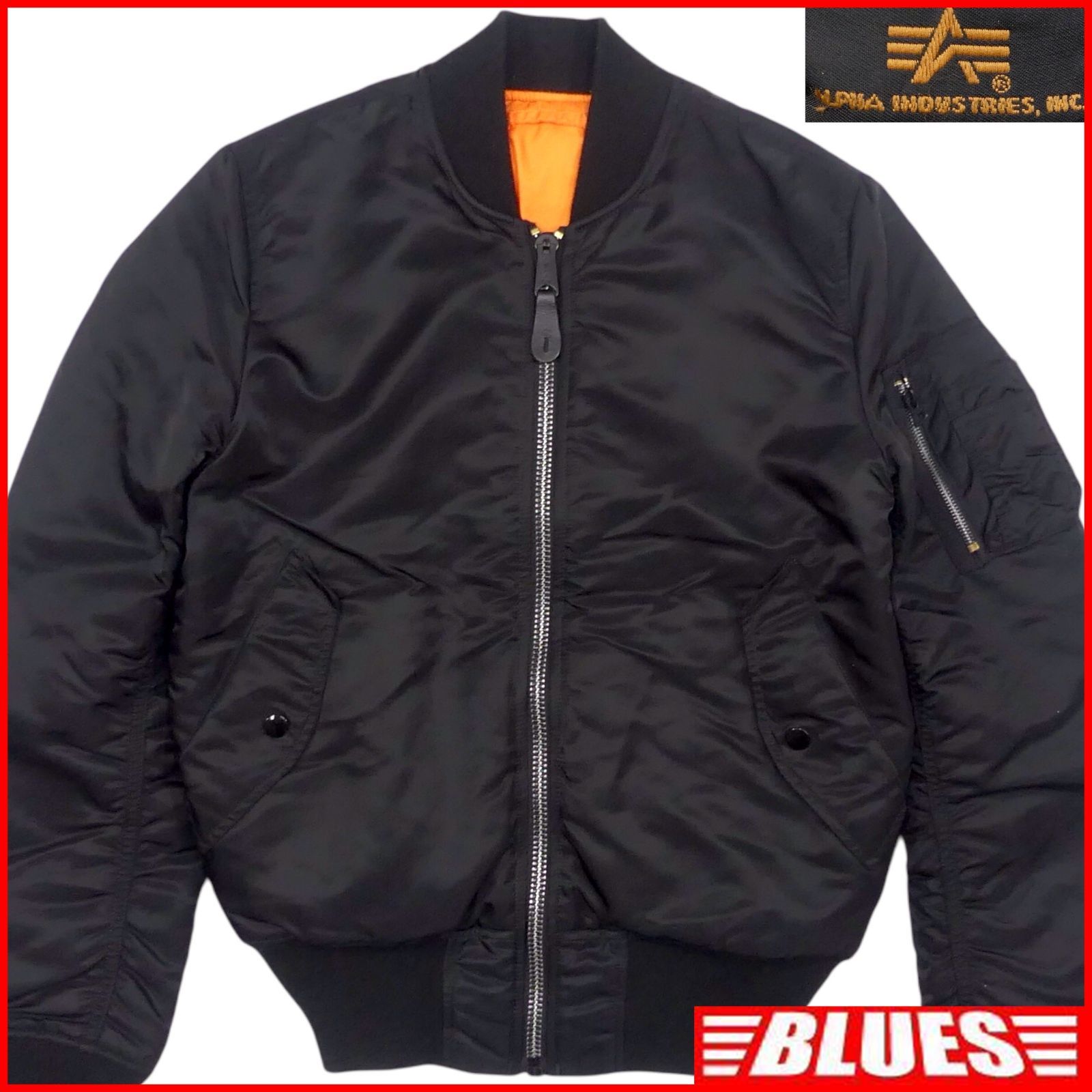 ALPHA アルファ MA-1 フライトジャケット S ミリタリー 古着 メンズ 軍