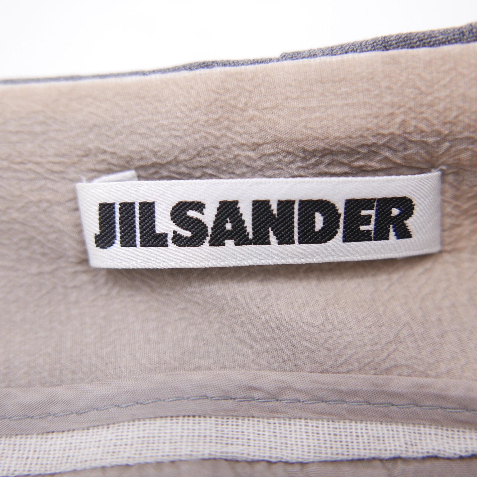 JIL SANDER ジル サンダー メンズ ボトムス ２タック 裾ダブル スラックス 無地パンツ 灰GRAY 38