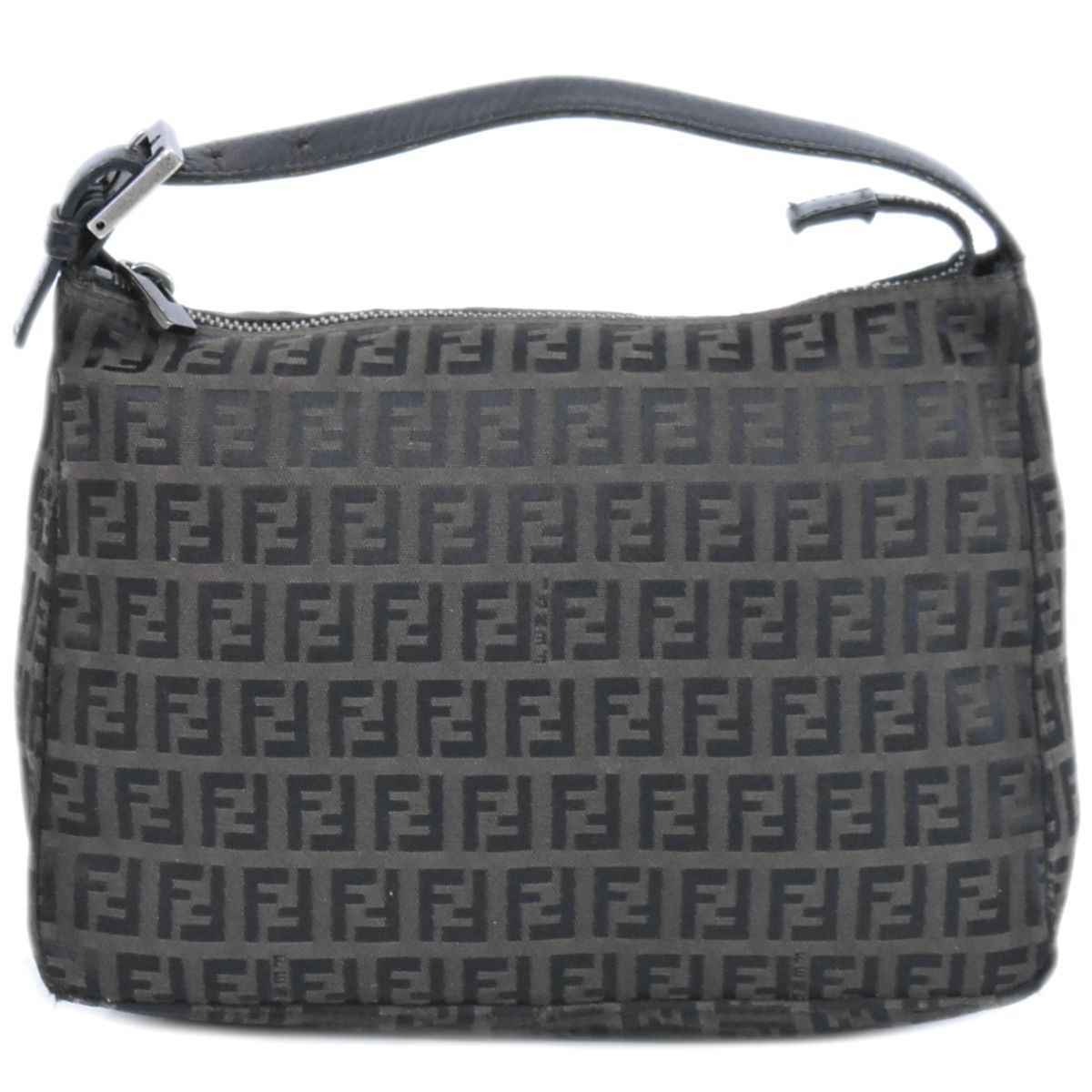 本物 フェンディ FENDI ズッキーノ ハンドバッグ ポーチ キャンバス 