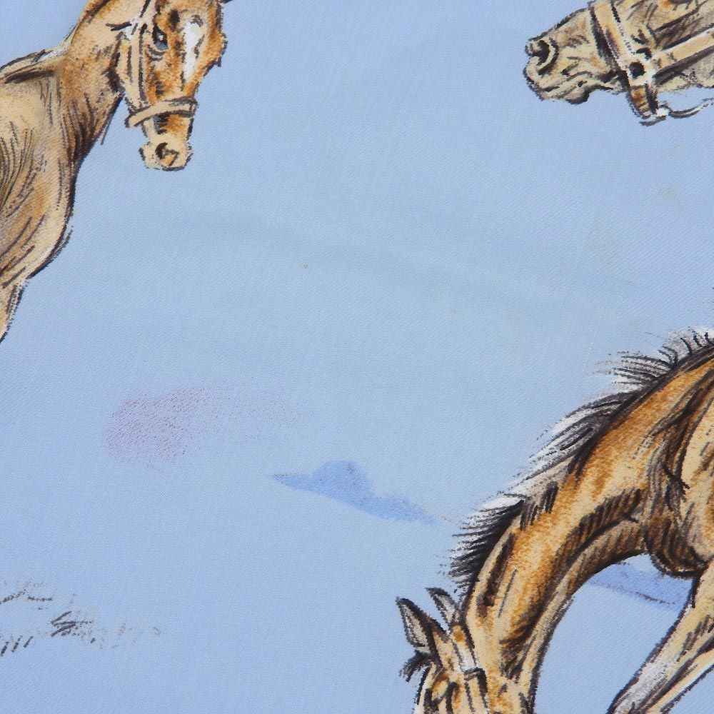 沸騰ブラドン レア物！陶器の可愛いい子馬の絵画 （ブラジル食器】青と白で 絵画