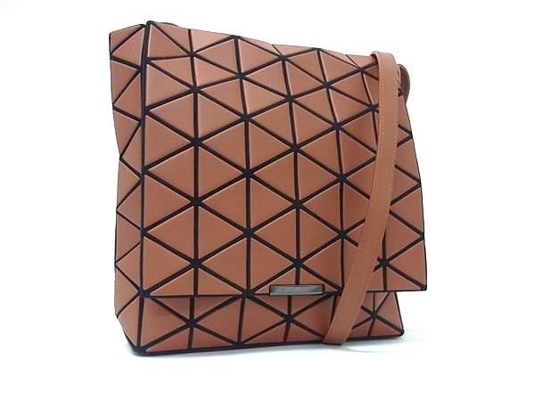 BAO BAO ISSEY MIYAKE バオバオイッセイミヤケ FLAP SHOULDER レザー ショルダーバッグ クロスボディ ブラウン系 FT0550