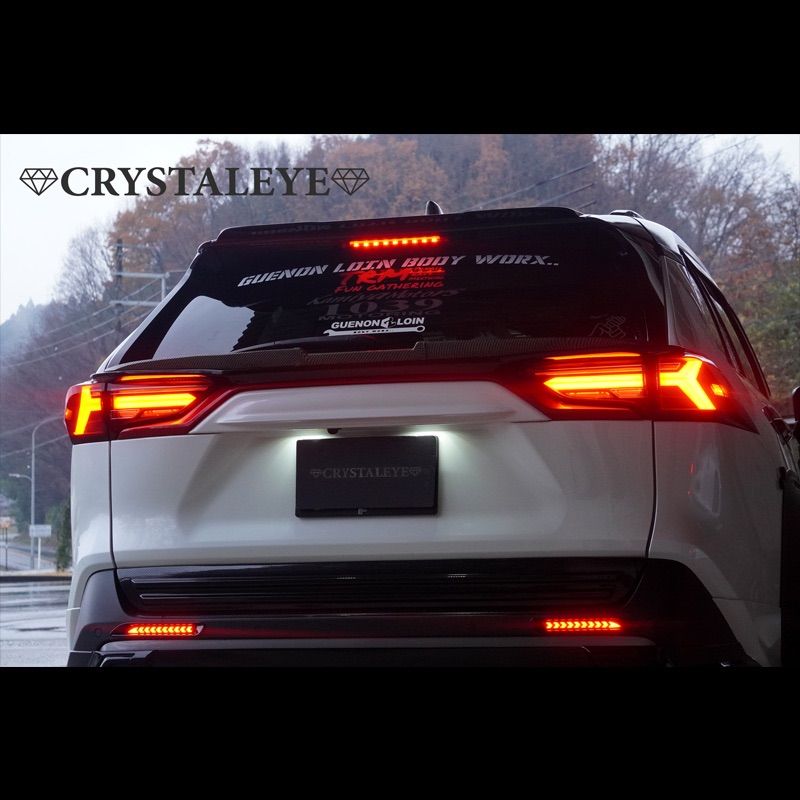 50系 RAV4 ファイバーLEDテール ダークレッド プレミアム