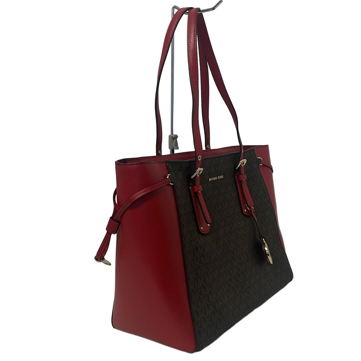 MICHAEL KORS マイケルコース ショルダーバッグ - 30F8GV6T8B ダークブラウン×レッド レザー