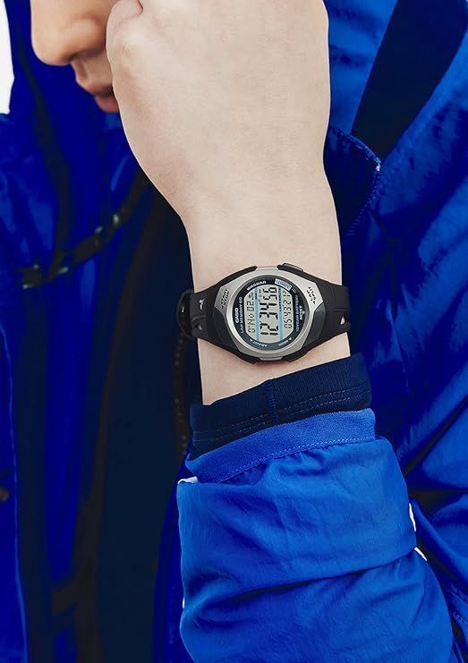 [カシオ] 腕時計 カシオ コレクション スポーツ ラップ スプリット 対応 ストップウォッチ STR-300J-1BJH メンズ ブラック Collection 腕時計 カシオ STR-300J-1BJH 店 ブラックSTEP