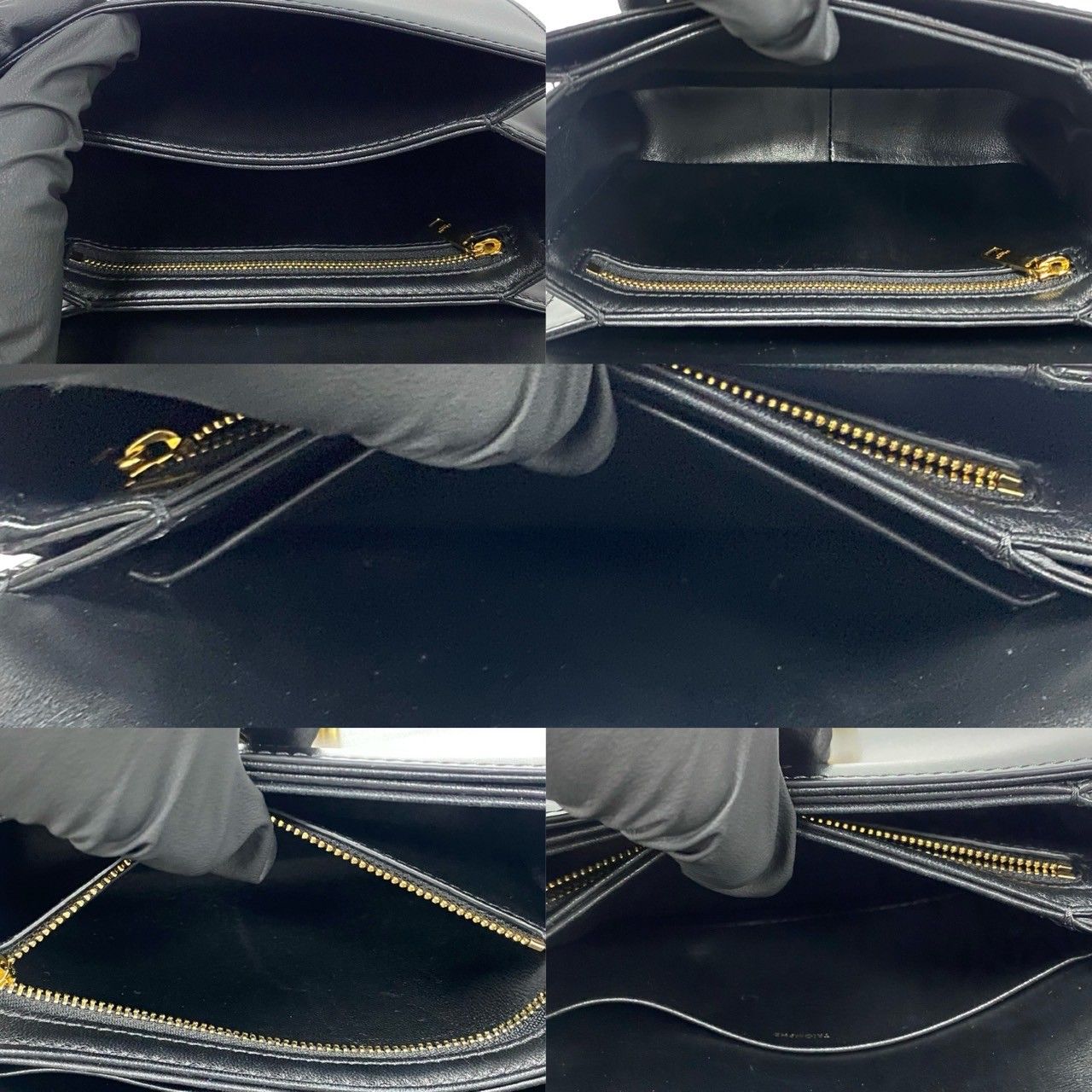 ほぼ未使用 CELINE セリーヌ トリオンフ ロゴ 金具 カーフ レザー ミニ 