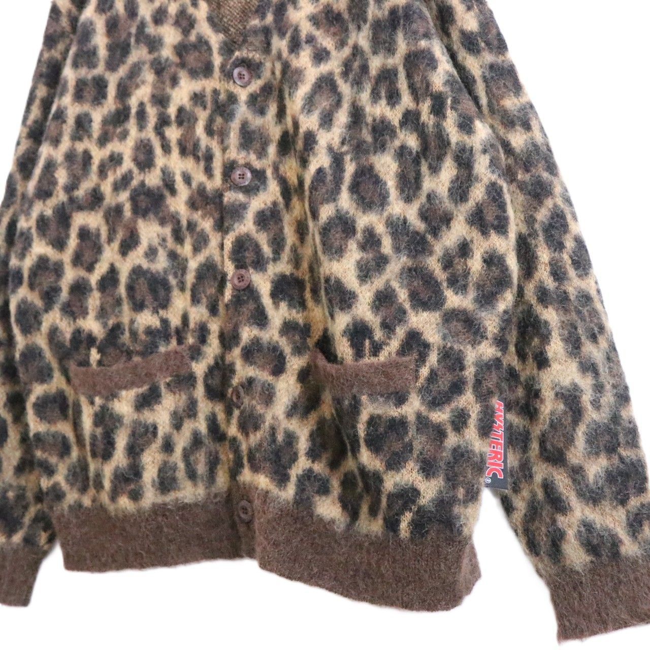 HYSTERIC GLAMOUR ウール混 レオパード柄 カーディガン HYSTERIC GLAMOUR ウール混 レオパード柄 カーディガン