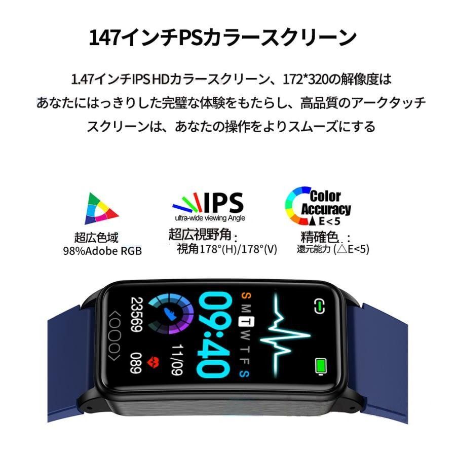スマートウォッチ 血糖値 日本製センサー 尿酸値 血圧測定 血中酸素 脂質 体温監視 心拍数 活動量計 歩数計 IP68防水 iPhone Android対応 日本語  TK72-3