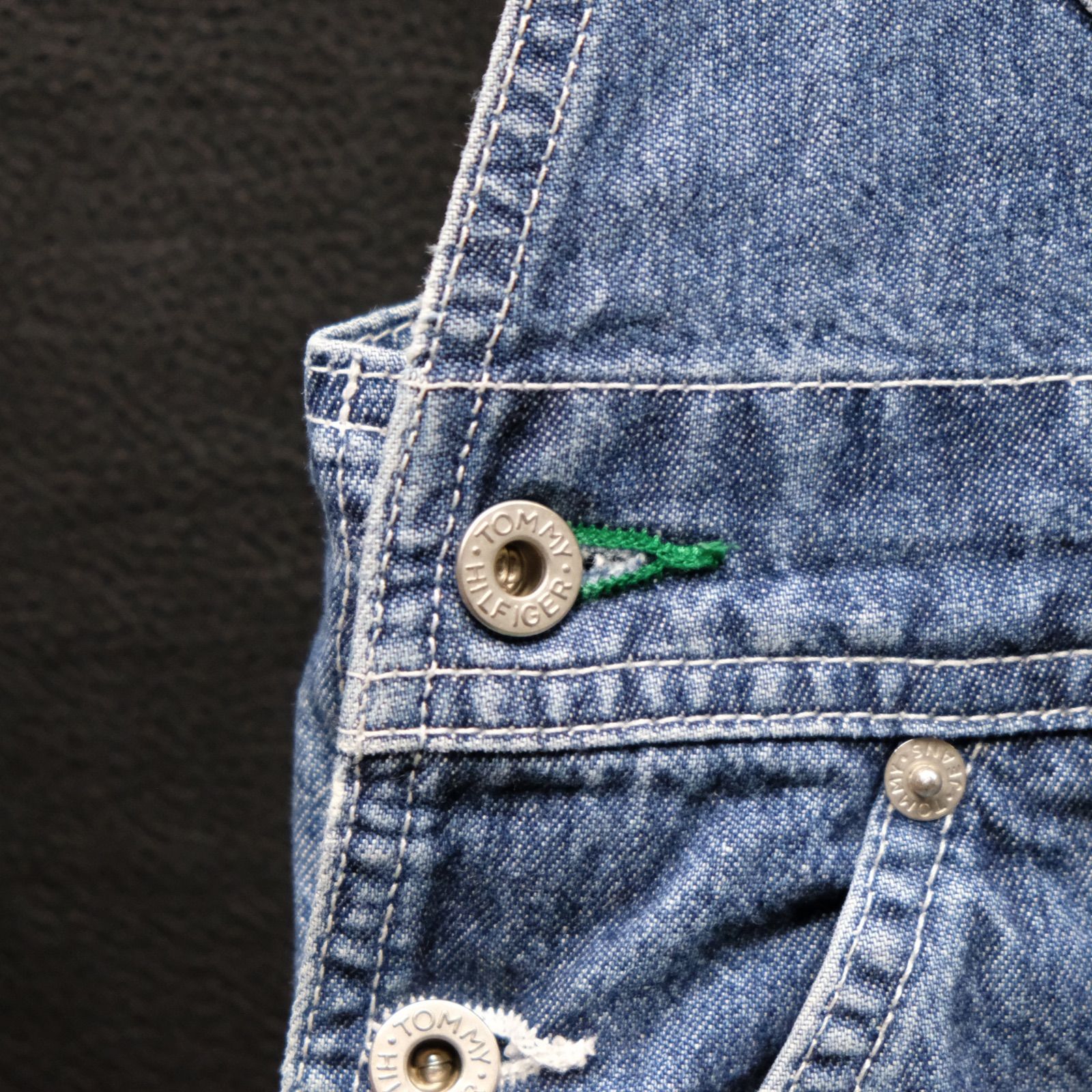 90's Tommy Jeans デニムオーバーオール XS/約82cm サロペット