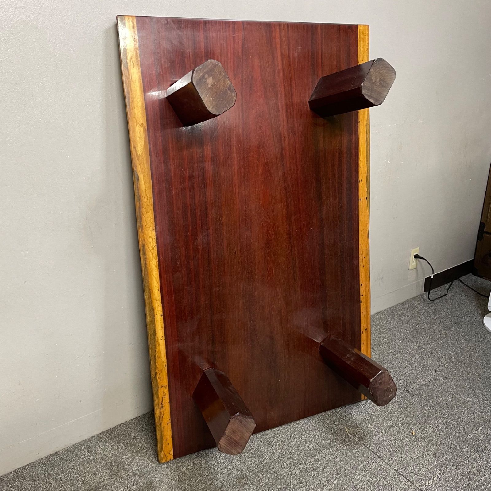 ♭ 花梨 無垢材 ローテーブル 一枚板 横136×縦82×高さ32cm 天板厚5cm 