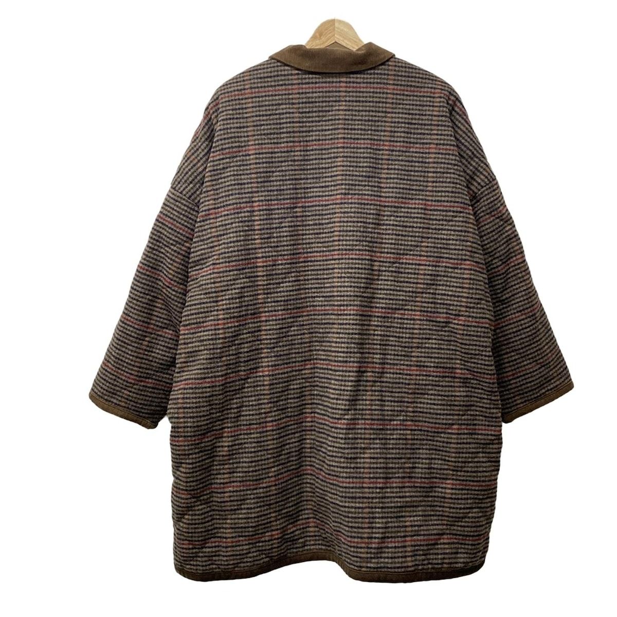 mizuiro ind ミズイロインド コート レディース - ベージュ×黒×マルチ 長袖|チェック柄|冬 USTAUSTRALIA_COM_AU