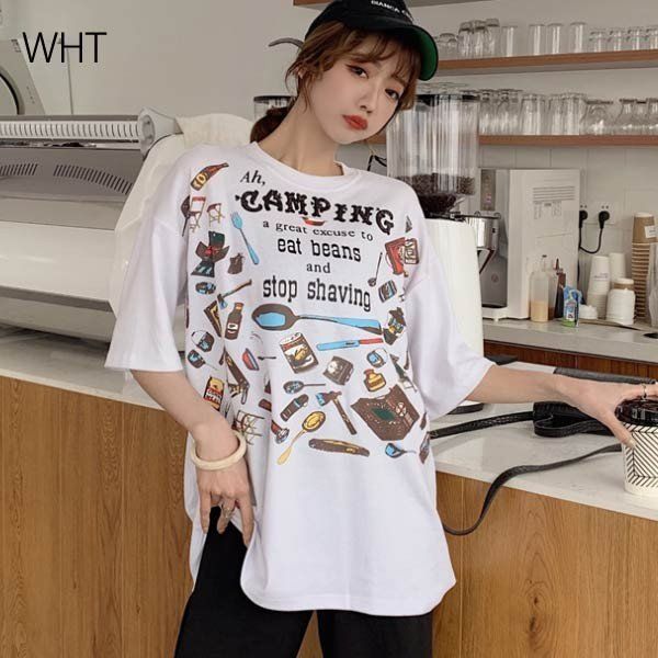Tシャツ レディース トップス 半袖 チュニック プールオーバー