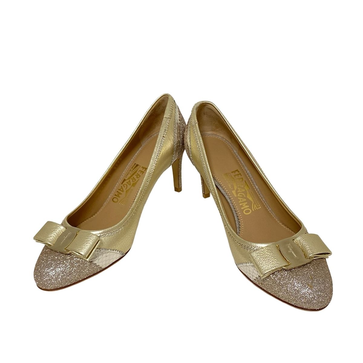 フェラガモ パンプス  6B [Salvatore Ferragamo] レディース] サルヴァトーレ フェラガモ パンプス ブラック 6B