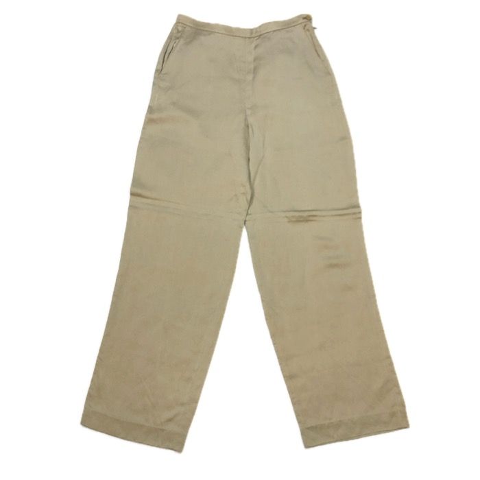 GIORGIO ARMANI アルマーニ リネンスラックス ワイド ベージュ