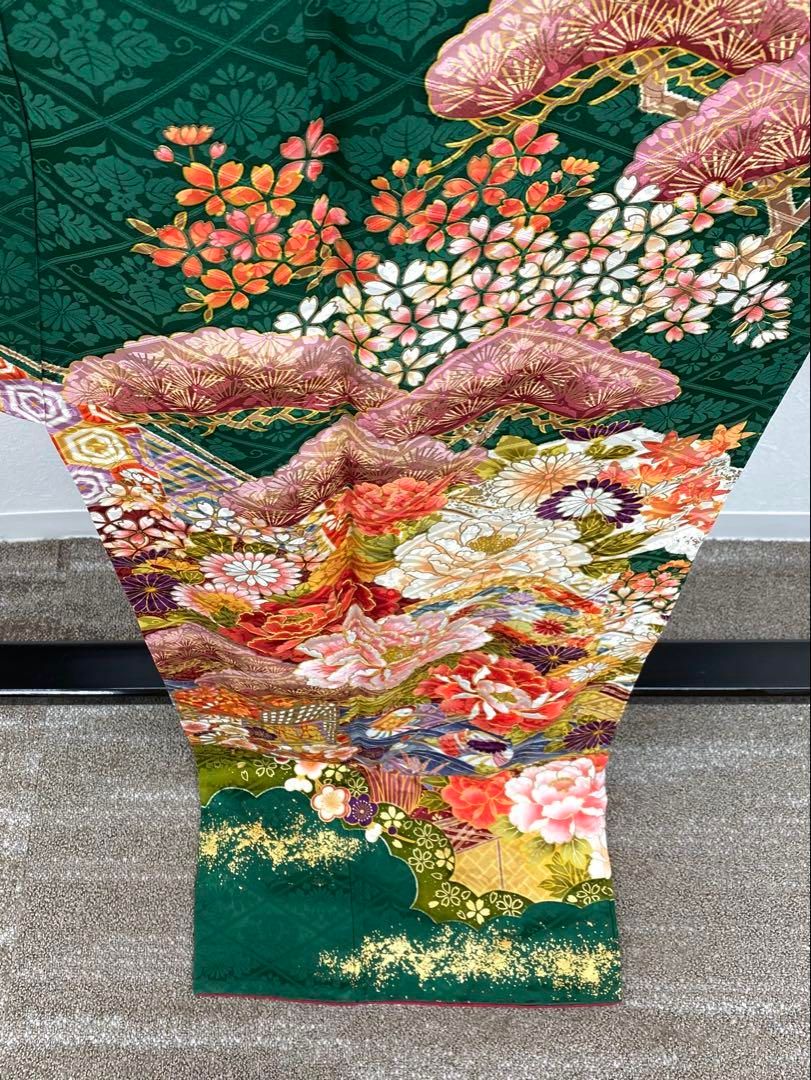 振袖 豪華 金駒 銀駒 金彩 銀通し身丈168cm 撥水加工済 振袖 豪華 金彩 銀通し ラメ刺繍 身丈166cm 撥水加工済 振袖 豪華 金彩