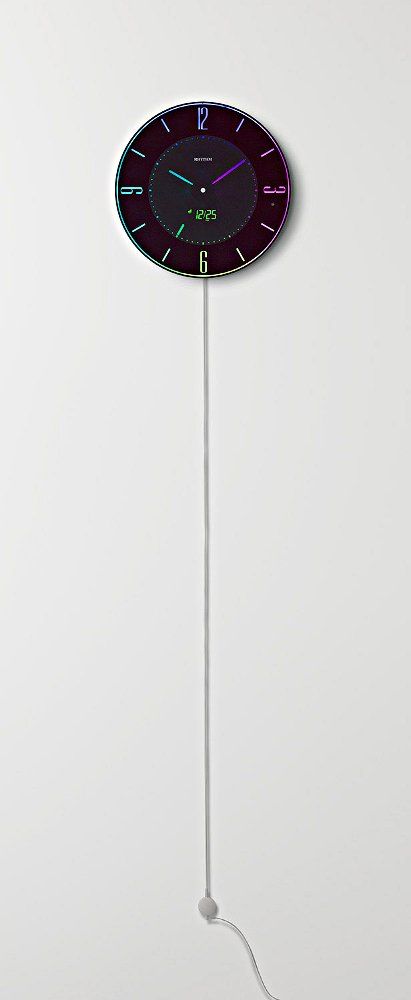 リズム(RHYTHM) 掛け時計 置き時計 電波時計 365色 LED 推し色 変更