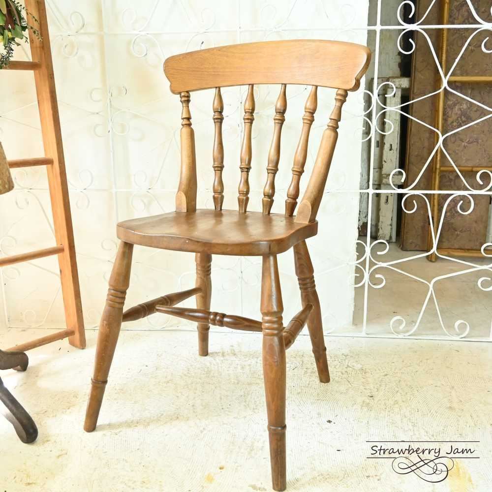 L3705-263 英国アンティーク ウィンザーチェア ヴィクトリアン スラットバックチェア キッチンチェア パイン チェア ダイニングチェア イギリス