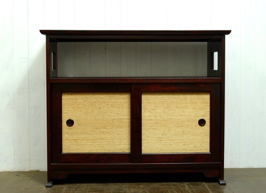 蔵A5592 松本民芸 クズ布 221型 飾り棚 茶箪笥 サイドボード