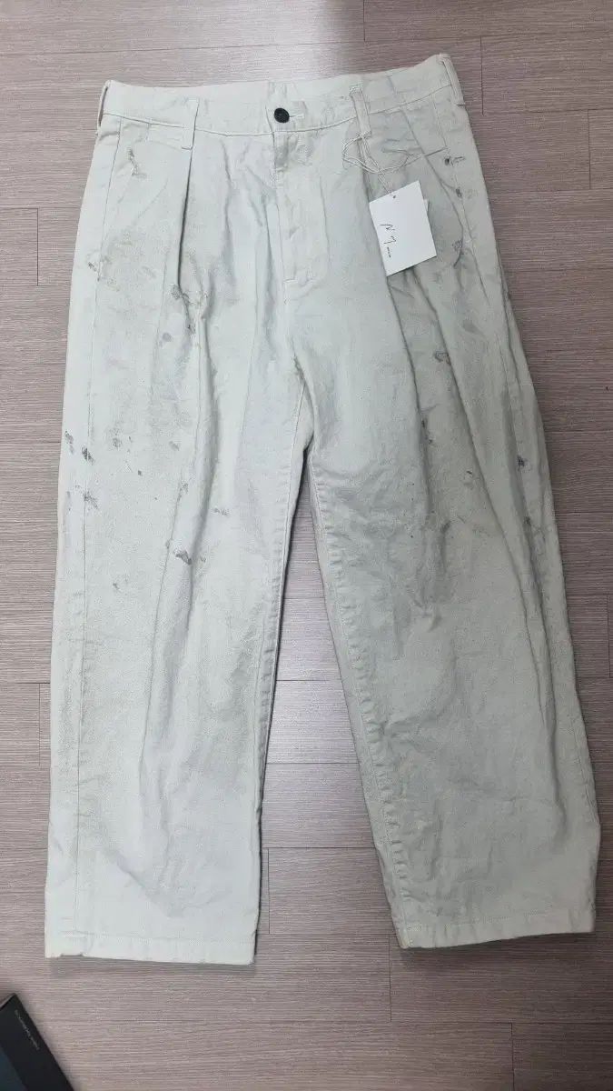 2 ancellm ペイント チノ スラックス アイボリー