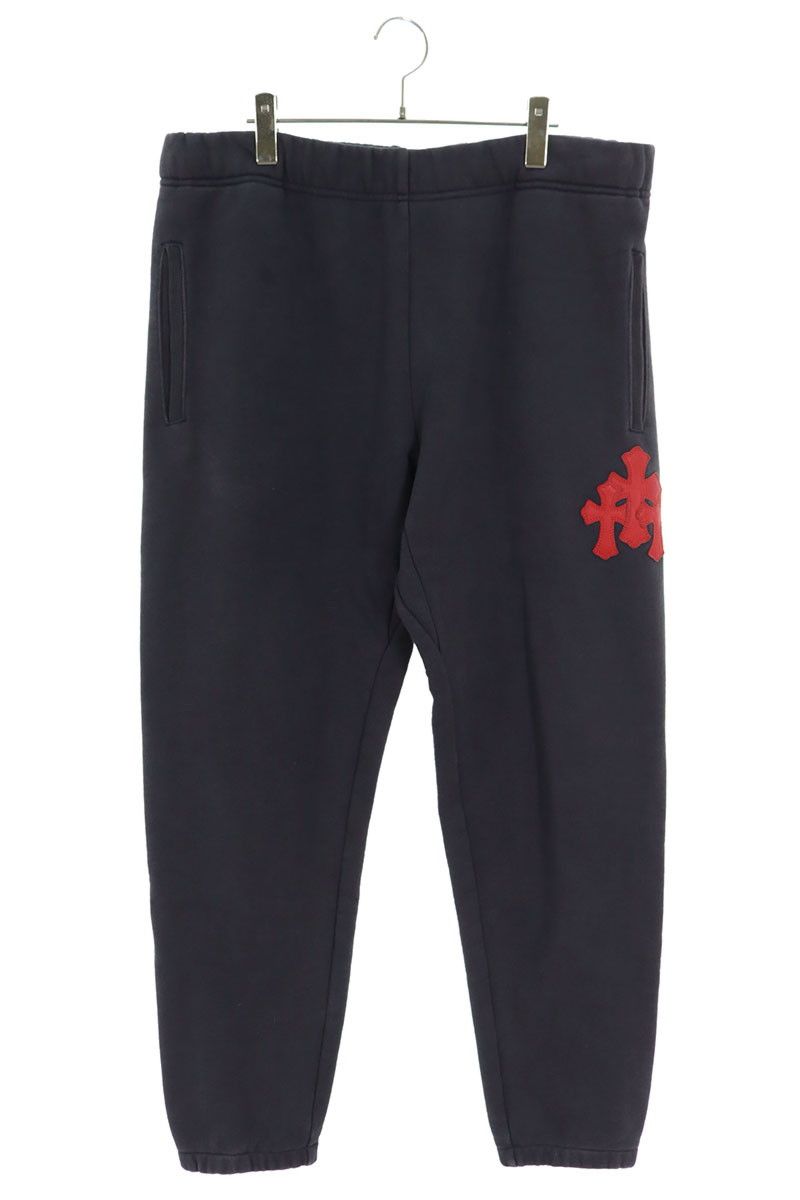 クロムハーツ  Y NOT SWEAT PANTS セメタリークロスパッチスウェットロングパンツ メンズ XL 【10/1～10/8 タイムセール開催】