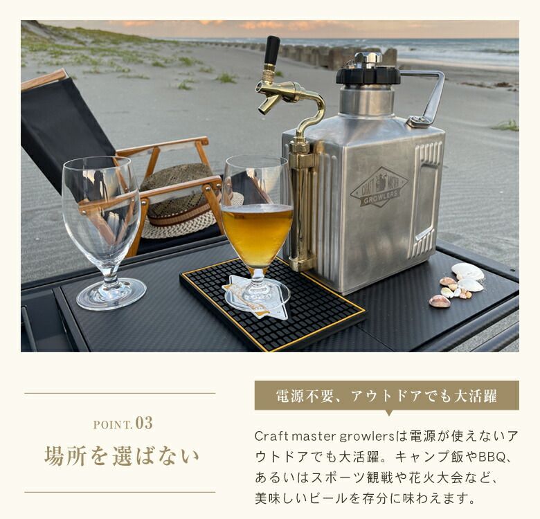 クラフトマスター グロウラー 128オンス 3.6L ビールサーバー 【公式通販】