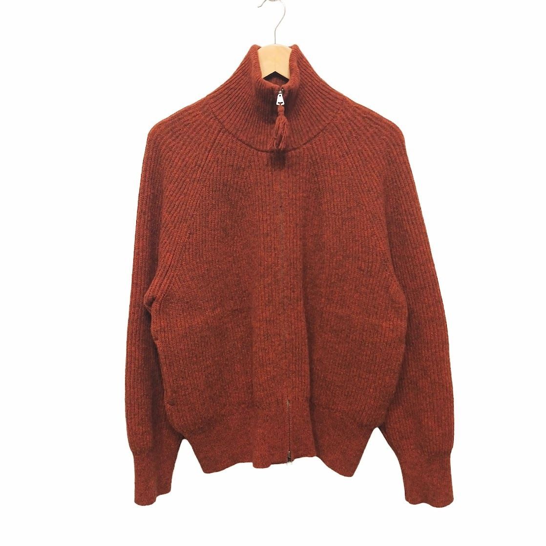 OLD JOE & CO. オールドジョー 202OJ-KN04 TWEEDY YARN ZIP SWEATER ドライバーズニット サイズ40  ウール オレンジ系 エルボーパッチ - メルカリ