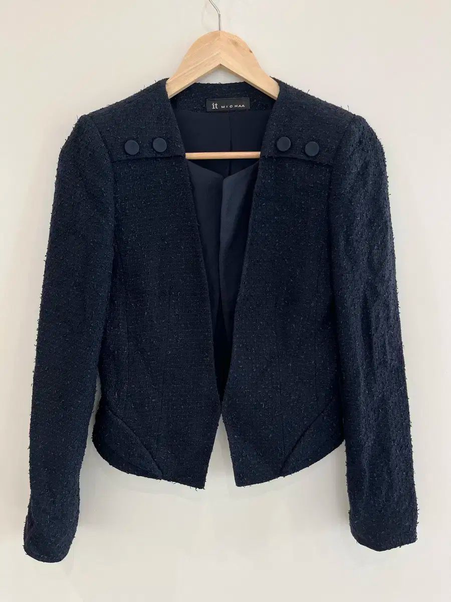it MICHA ツイード ジャケット ネイビー