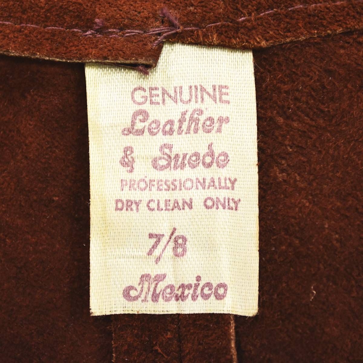 Vintage 古着 ヴィンテージ スエード ポンチョ メキシコ 希少】 70sヴィンテージ メキシコ製 古着 スウェードレザー